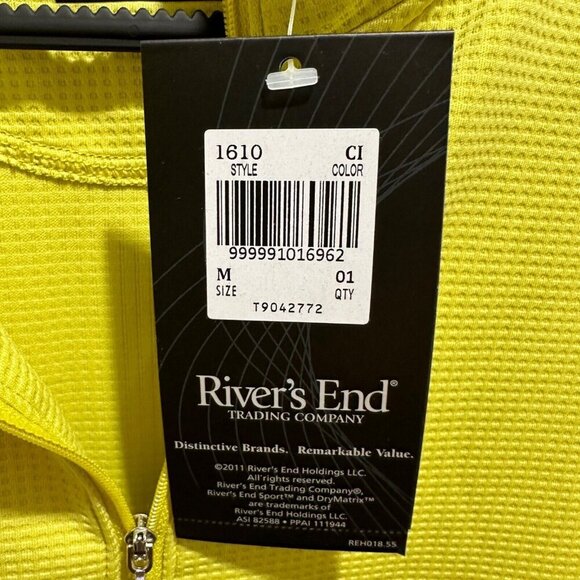 River's End Half Zip Pullover Mens Size M Yellow‎ Casual Outerwear NWT - Picture 7 of 8